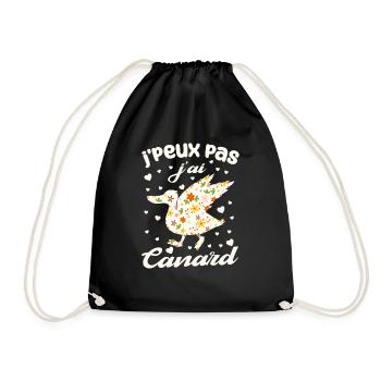 J'peux Pas J'ai Canard - Sac de sport léger - noir - Devant