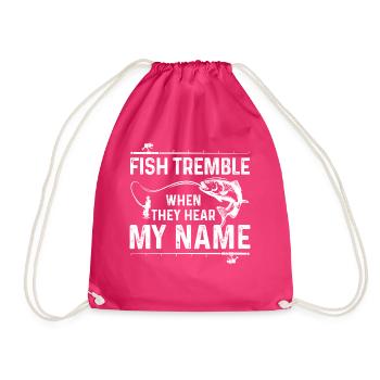 Fische zittern, wenn sie meinen Namen hören - Turnbeutel - Fuchsia - Vorne