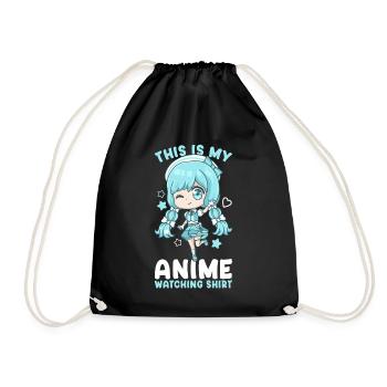 This Is My Anime Watching Shirt I Kawaii Otaku - Turnbeutel - Schwarz - Vorne