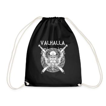 Valhalla I Viking Warrior I Walhalla I Wikinger - Turnbeutel - Schwarz - Vorne