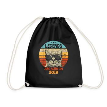The legends were born in 2019 Anniversary Gift - Drawstring Bag - black - Front