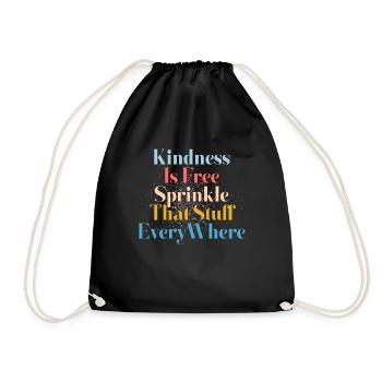 La gentillesse est gratuite, saupoudrez ce truc partout - Sac de sport léger - noir - Devant