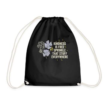 La gentillesse est gratuite, saupoudrez ce truc partout - Sac de sport léger - noir - Devant