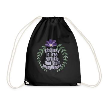 La gentillesse est gratuite, saupoudrez ce truc partout - Sac de sport léger - noir - Devant