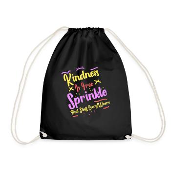 La gentillesse est gratuite, saupoudrez ce truc partout - Sac de sport léger - noir - Devant