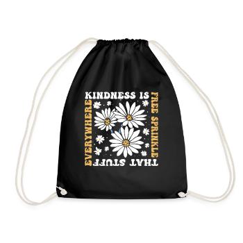 La gentillesse est gratuite, saupoudrez ce truc partout - Sac de sport léger - noir - Devant