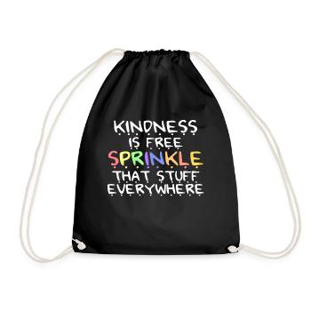 La gentillesse est gratuite, saupoudrez ce truc partout - Sac de sport léger - noir - Devant