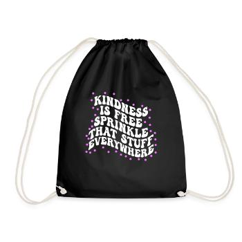 La gentillesse est gratuite, saupoudrez ce truc partout - Sac de sport léger - noir - Devant