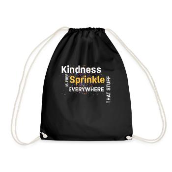 La gentillesse est gratuite, saupoudrez ce truc partout - Sac de sport léger - noir - Devant
