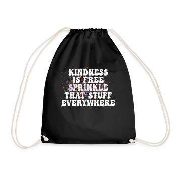 La gentillesse est gratuite, saupoudrez ce truc partout - Sac de sport léger - noir - Devant