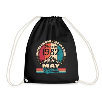 Mai 1982 Anniversaire Mai 1982 Original Mai Cadeau - Sac de sport léger - noir - Devant