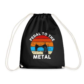 Pedal zur Metallnähmaschine - Turnbeutel - Schwarz - Vorne