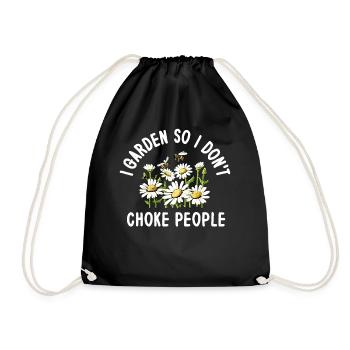 Je jardine pour ne pas étouffer les gens - Sac de sport léger - noir - Devant