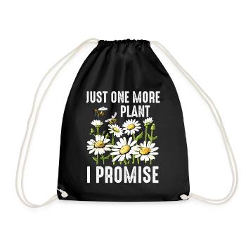 Just One More Plant - Drawstring Bag - black - Front