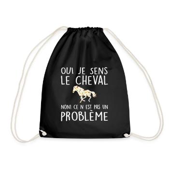 Oui Je Sens Le Cheval Non Ce N'est Pas Un Problème - Sac de sport léger - noir - Devant
