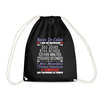 Noces de Coton - Sac de sport léger - noir - Devant