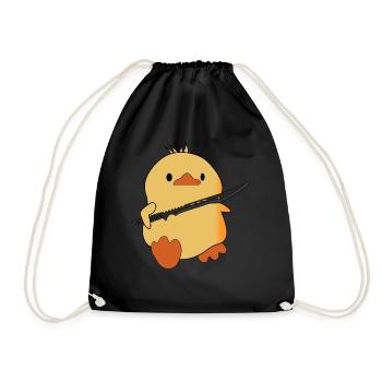 Drôle de canard avec épée - Katana - Sac de sport léger - noir - Devant