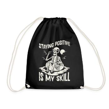 Rester positif est ma compétence - Sac de sport léger - noir - Devant