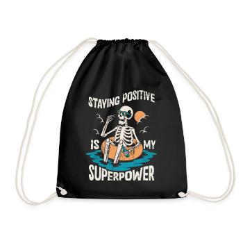 Staying Positive Is My Superpower - Drawstring Bag - black - Front