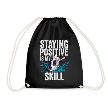 Rester positif est ma compétence - Sac de sport léger - noir - Devant