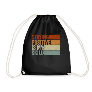 Rester positif est ma compétence - Sac de sport léger - noir - Devant