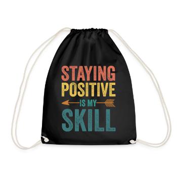 Rester positif est ma compétence - Sac de sport léger - noir - Devant