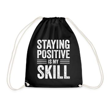 Rester positif est ma compétence - Sac de sport léger - noir - Devant