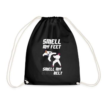 Smell My Feet Smell My Black Belt Karate - Drawstring Bag - black - Front
