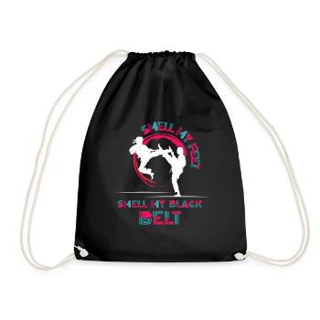 Smell My Feet Smell My Black Belt Karate - Drawstring Bag - black - Front