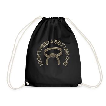 Je n’ai pas besoin d’une ceinture Je suis un karaté - Sac de sport léger - noir - Devant