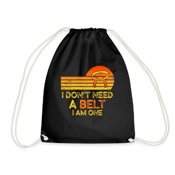 Je n’ai pas besoin d’une ceinture Je suis un karaté - Sac de sport léger - noir - Devant