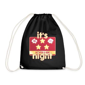 Es ist Scratch And Win Night - Turnbeutel - Schwarz - Vorne
