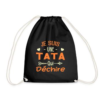 Je Suis Une Tata Qui Déchire - Sac de sport léger - noir - Devant