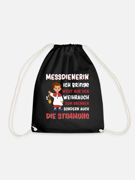Messdiener Ministrant - Turnbeutel - Schwarz