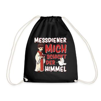 Ministrant Messdiener Mich Schickt Der Himmel - Turnbeutel - Schwarz - Vorne