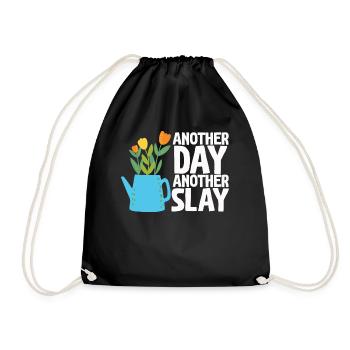 Another Day Another Slay Motivational - Drawstring Bag - black - Front