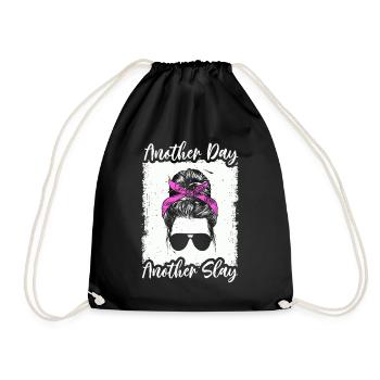 Another Day Another Slay Motivational - Drawstring Bag - black - Front