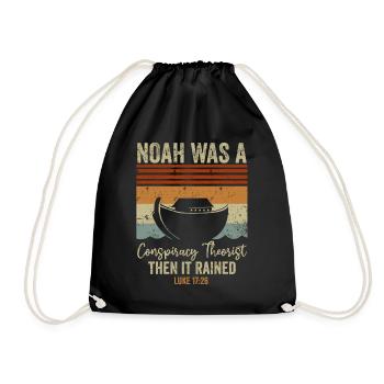 Noé était un théoricien du complot et il pleuvait - Sac de sport léger - noir - Devant