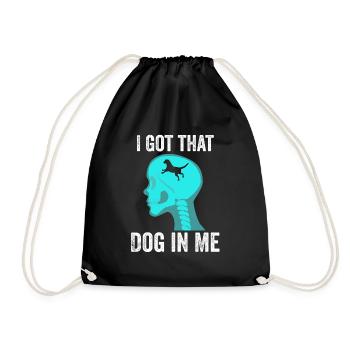 I Got that Dog in Me Xray Meme - Drawstring Bag - black - Front
