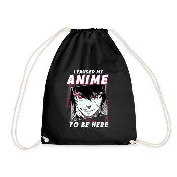 ANIME BOYS3 IPAUSEDMYANIMEJUSTTOBEHERE - Drawstring Bag - black - Front