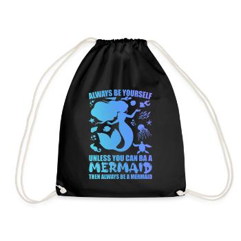 Meerjungfrau - Meerjungfrau - Meerjungfrauen-Trupp - Turnbeutel - Schwarz - Vorne