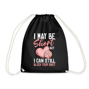 I Can Block Your Shot Beach Volleyball - Drawstring Bag - black - Front