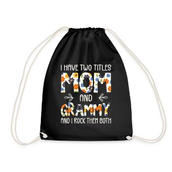 I Have Two Titles Mom And Grammy - Sac de sport léger - noir - Devant