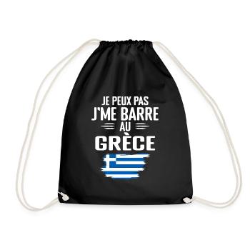Je Peux Pas J'me Barre Au Grèce Vacances - Grèce - Sac de sport léger - noir - Devant