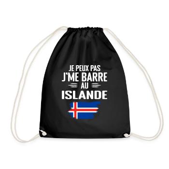 Je Peux Pas J'me Barre Au Islande - Sac de sport léger - noir - Devant