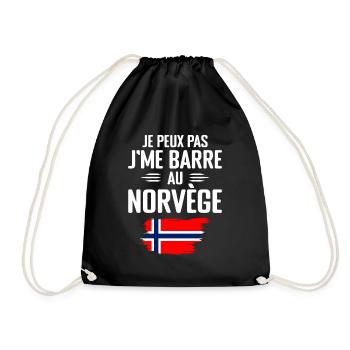 Je Peux Pas J'me Barre Au Norvège - Sac de sport léger - noir - Devant