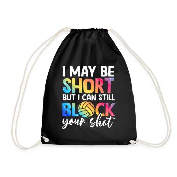 Ich kann deinen Schuss blocken Beachvolleyball - Turnbeutel - Schwarz - Vorne