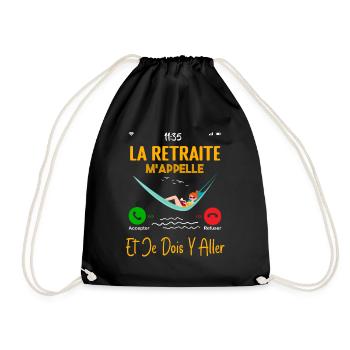 Retraité Femme Humour La Retraite M'appelle Cadeau - Sac de sport léger - noir - Devant