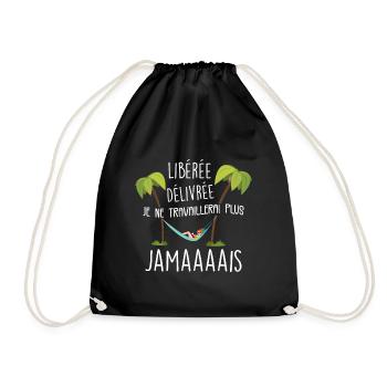 Femme Retraitée Idée Cadeau Femme Humour Retraite - Sac de sport léger - noir - Devant