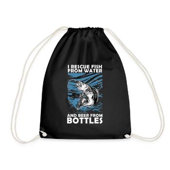 Je sauve le poisson de l’eau et la bière des bouteilles - Sac de sport léger - noir - Devant